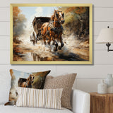 Old Cart  In Motion I - Old American Cart Canvas Wall Art