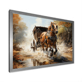 Old Cart  In Motion I - Old American Cart Canvas Wall Art