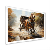 Old Cart  In Motion I - Old American Cart Canvas Wall Art