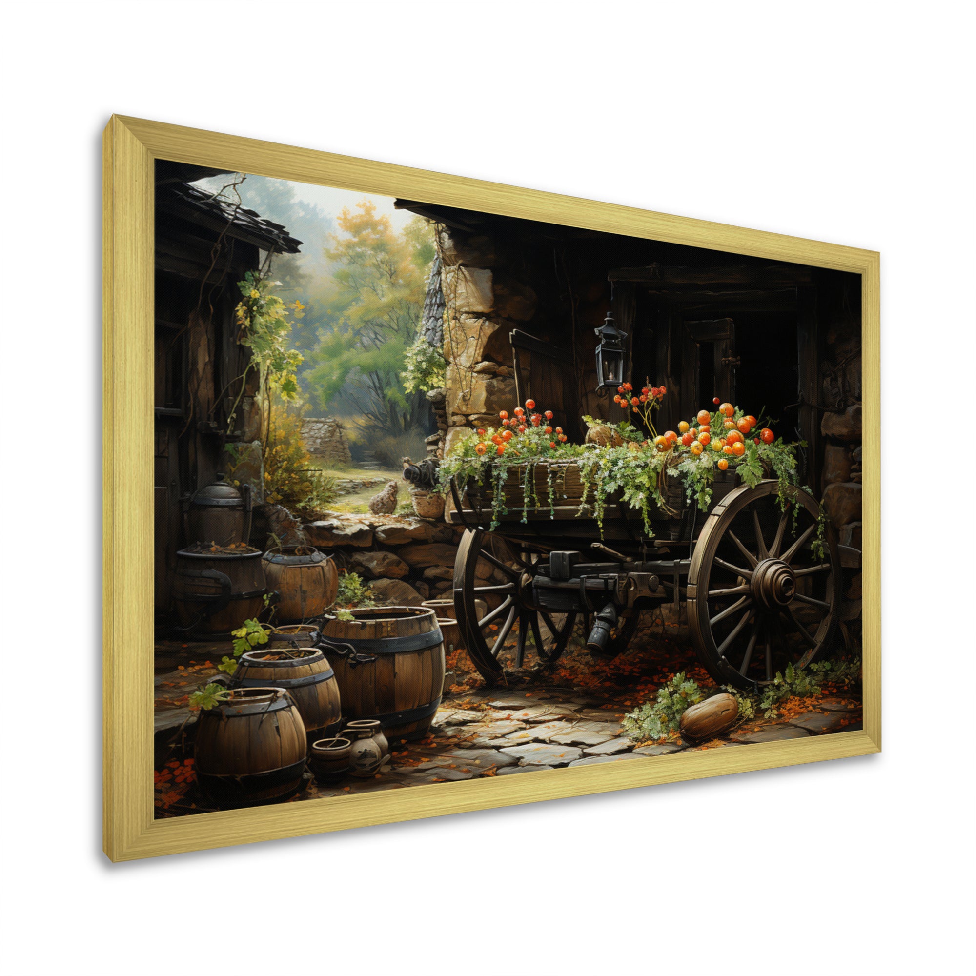 Old Cart  Legacy - Old American Cart Canvas Wall Art