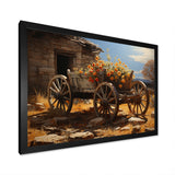 Brown Old Cart  Legacy I - Old American Cart Canvas Wall Art