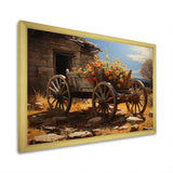 Brown Old Cart  Legacy I - Old American Cart Canvas Wall Art