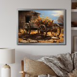 Brown Old Cart  Legacy I - Old American Cart Canvas Wall Art