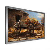 Brown Old Cart  Legacy I - Old American Cart Canvas Wall Art