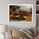 Brown Old Cart  Legacy I - Old American Cart Canvas Wall Art