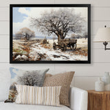 White Old Cart  Legacy - Old American Cart Canvas Wall Art