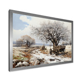 White Old Cart  Legacy - Old American Cart Canvas Wall Art