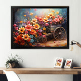 Colorful Old Cart  Of - Old American Cart Canvas Wall Art