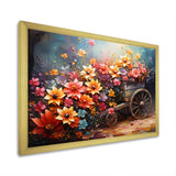 Colorful Old Cart  Of - Old American Cart Canvas Wall Art