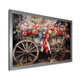 Coral Old Cart  Of - Old American Cart Canvas Wall Art