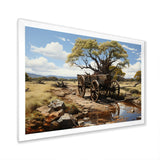 Green Old Cart  Whispers - Old American Cart Canvas Wall Art