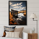 Yellow Old Cart Country Heritage - Old American Cart Canvas Wall Art