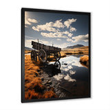 Yellow Old Cart Country Heritage - Old American Cart Canvas Wall Art