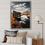 Yellow Old Cart Country Heritage - Old American Cart Canvas Wall Art