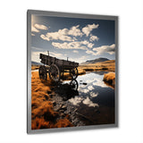 Yellow Old Cart Country Heritage - Old American Cart Canvas Wall Art