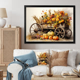 Yellow Old Cart Country Treasures - Old American Cart Canvas Wall Art