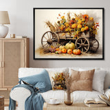 Yellow Old Cart Country Treasures - Old American Cart Canvas Wall Art