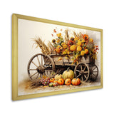 Yellow Old Cart Country Treasures - Old American Cart Canvas Wall Art