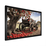 Red Old Cart Rural Icons - Old American Cart Canvas Wall Art