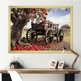 Red Old Cart Rural Icons - Old American Cart Canvas Wall Art