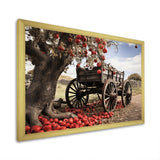 Red Old Cart Rural Icons - Old American Cart Canvas Wall Art