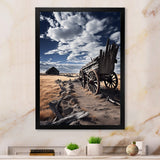 Grey Old Cart Rustic Charm - Old American Cart Canvas Wall Art
