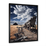 Grey Old Cart Rustic Charm - Old American Cart Canvas Wall Art