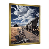 Grey Old Cart Rustic Charm - Old American Cart Canvas Wall Art