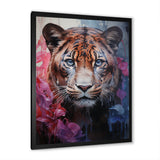 White Pink Panther Surreal Shadows Watercolor - White Panther Wall Art