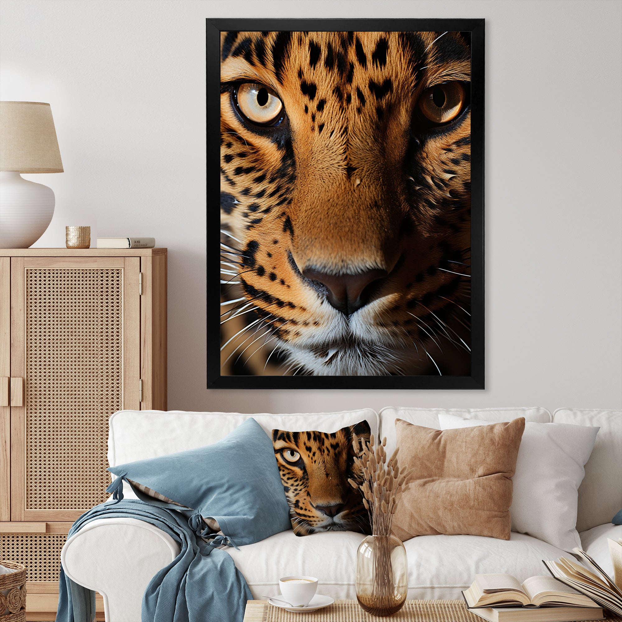 Brown Leopard Textures Of Strength - Panther Home Decor Art