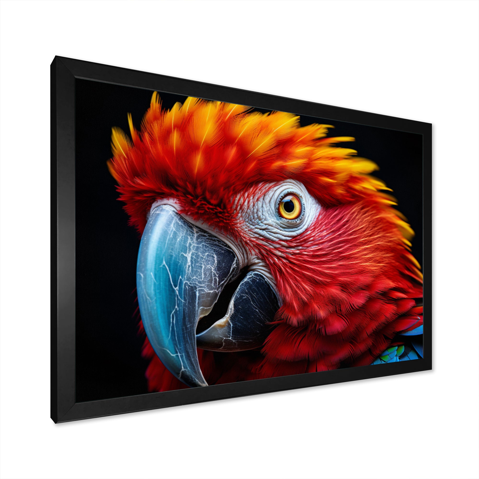 Red Parrot Colorful Parrot - Parrot Canvas Wall Art