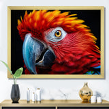 Red Parrot Colorful Parrot - Parrot Canvas Wall Art