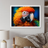 Yellow Red Parrot Colorful Parrot - Parrot Canvas Wall Art