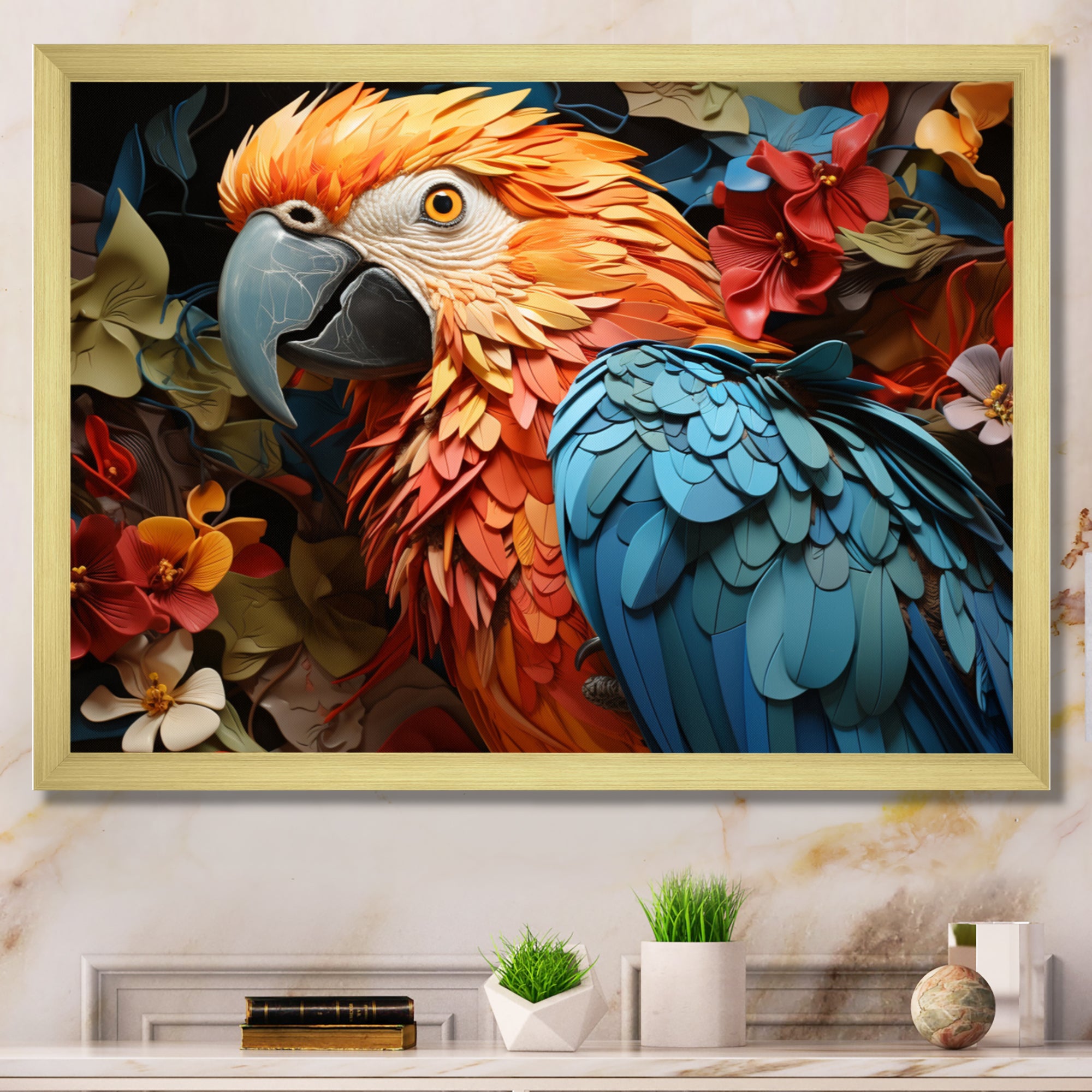 Red Parrot Parrots Parade - Parrot Wall Art Prints