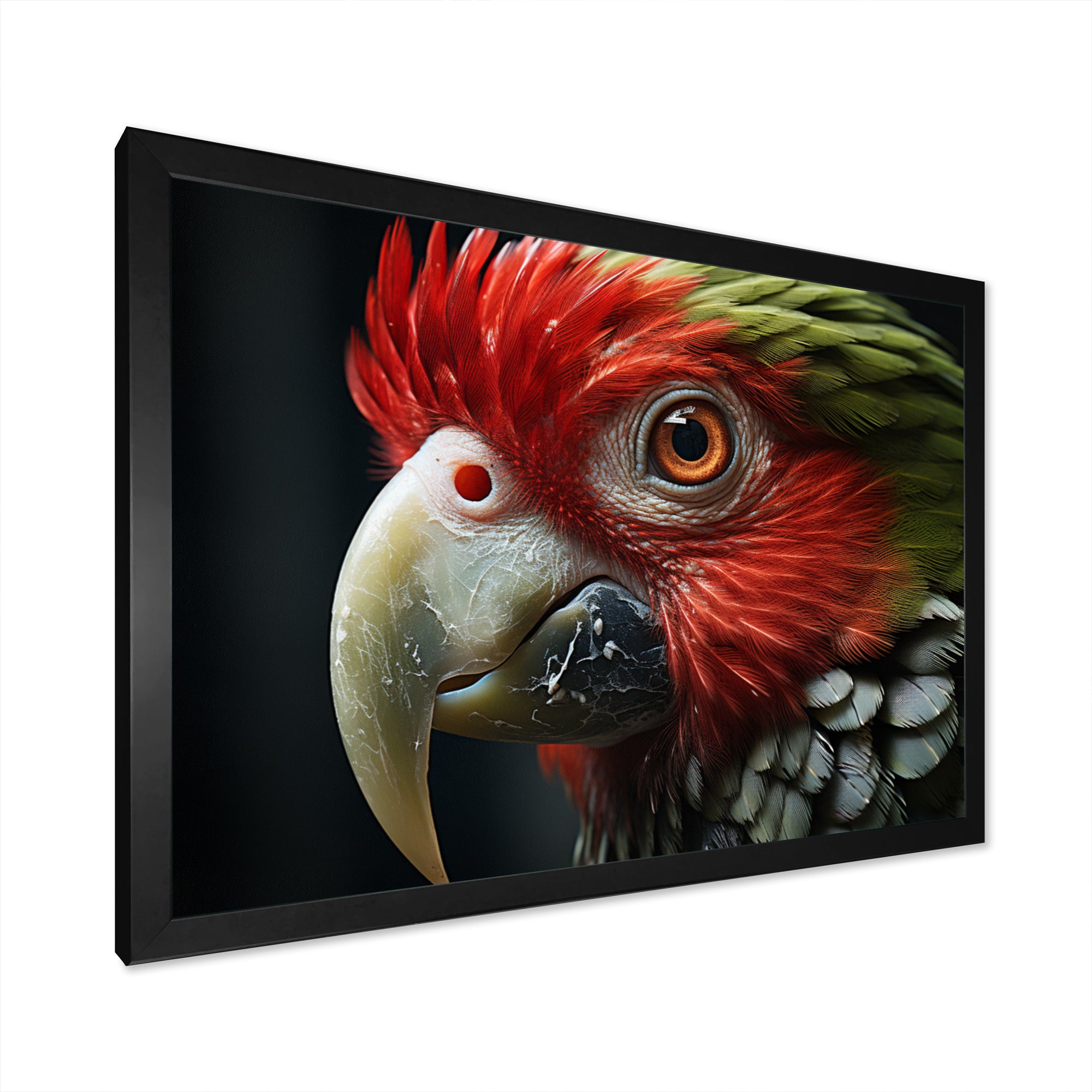 Red Parrot Portrait - Parrot Wall Art Prints