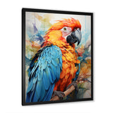 Orange Blue Parrot Vibrant Plumage - Orange Parrot Wall Art