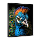 Peacock Animal Portrait - Peacock Canvas Wall Art