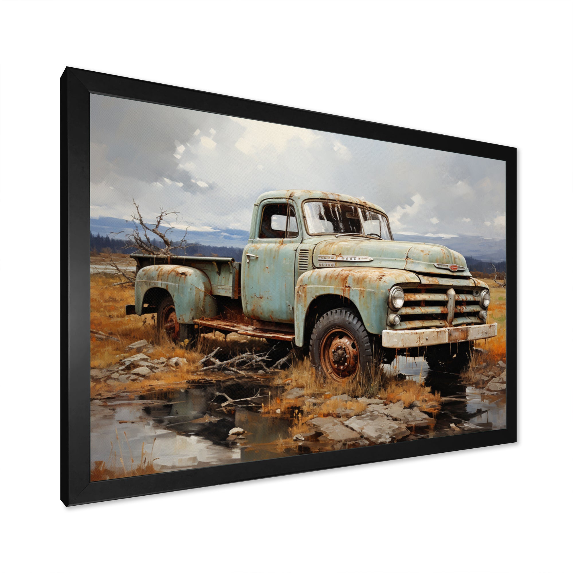 Pickup Truck Atmospheric Impressionism I - Pickup Truck Canvas Wall Art