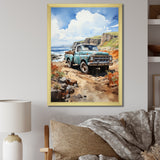 Pickup Truck Coastal Harmony - Pickup Truck Canvas Wall Art