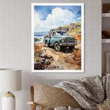 Pickup Truck Coastal Harmony - Pickup Truck Canvas Wall Art