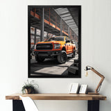 Pickup Truck Construction Chronicles I - Pickup Truck Canvas Wall Art