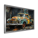 Pickup Truck Poupart Collage - Pickup Truck Canvas Wall Art
