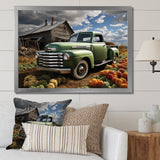 Pickup Truck Country Charm I - Pickup Truck Canvas Wall Art
