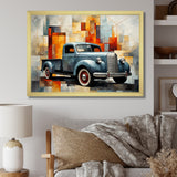 Pickup Truck Geometric Abstraction I - Pickup Truck Canvas Wall Art