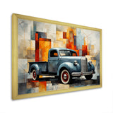 Pickup Truck Geometric Abstraction I - Pickup Truck Canvas Wall Art