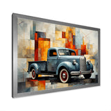 Pickup Truck Geometric Abstraction I - Pickup Truck Canvas Wall Art