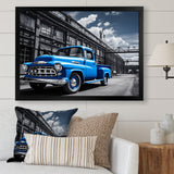 Blow Pickup Truck Industrial Drive - Pickup Truck Canvas Wall Art