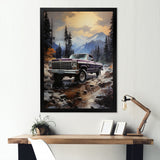 Pickup Truck Mountain Majesty - Pickup Truck Canvas Wall Art