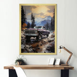 Pickup Truck Mountain Majesty - Pickup Truck Canvas Wall Art