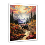 Yellow Pickup Truck Mountain Majesty - Pickup Truck Canvas Wall Art